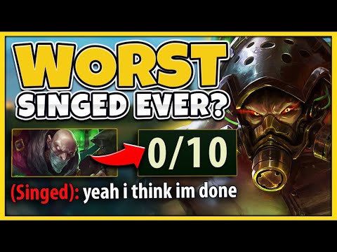 I'm Pretty Sure This Was The Last Game Of League This Singed Ever Played