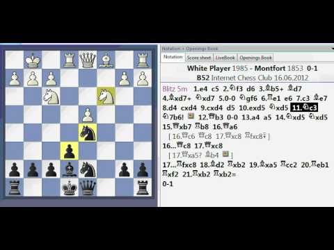 B52 - Sicilian, Moscow Variation with 3...Bd7 (3).wmv