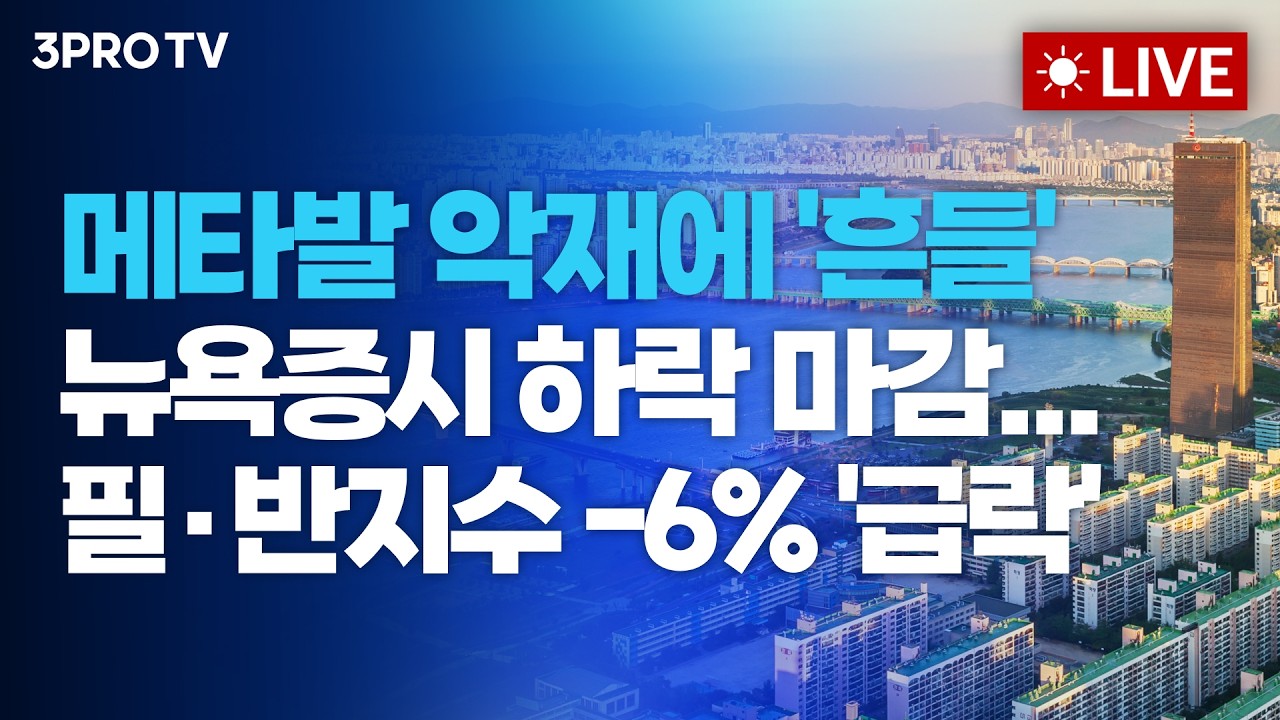 메타발 악재에 '흔들' 뉴욕증시 하락 마감...필·반지수 -6% '급락'_26.07.02 | 여도은, 박명석, 이권희 [월스트?
