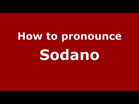 How to pronounce Sodano