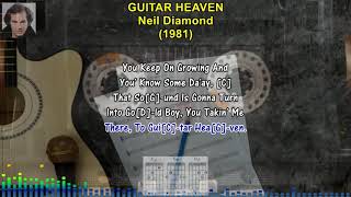Guitar Heaven - Neil Diamond (1981) Sing Along Lyrics &amp; Guitar Tabs #lyricsvideo #oldies #80smusic