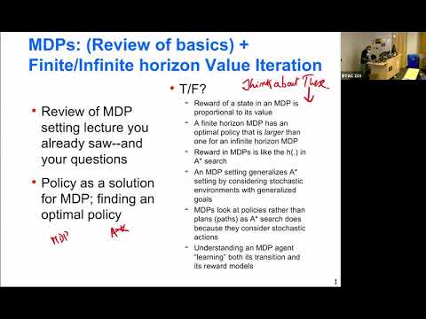 Lecture 8: Markov Decision Processes--and connections galore (to A*, incentives, life..)