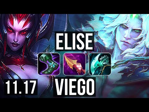 ELISE vs VIEGO (JUNGLE) | 7/0/5, 1700+ games, 1.8M mastery, Godlike | KR Master | v11.17