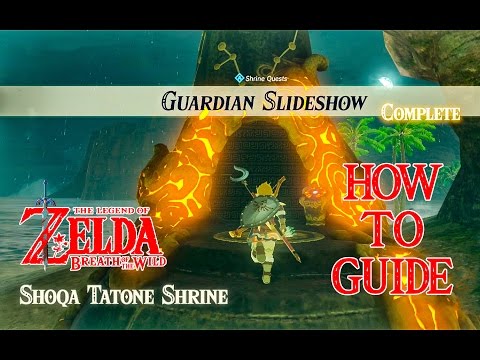 HOW TO DO GUARDIAN SLIDESHOW SHRINE QUEST - SHOQA TATONE SHRINE - ZELDA BREATH OF THE WILD - SWITCH