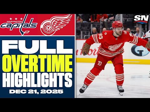 Washington Capitals at Detroit Red Wings | FULL Overtime Highlights - December 21, 2025