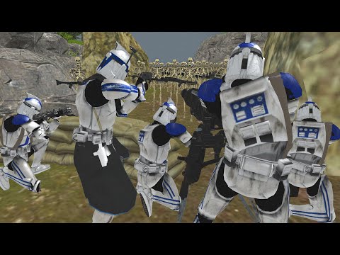 Captain Rex vs the SKELETON ARMY! - Men of War: Star Wars Mod Battle Simulator