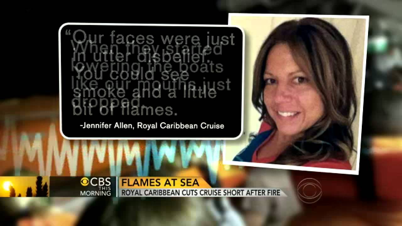 Royal Caribbean ship burns for hours