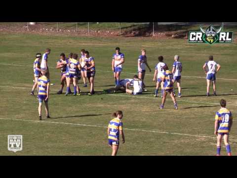 2017 Canberra RL Round 10 U18 Highlights - Woden Valley Rams vs Goulburn Workers Bulldogs