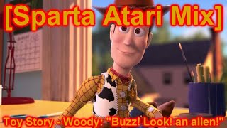 (Most Viewed Sparta Remix) [Sparta Atari Mix] Toy Story - Woody: "Buzz! Look! an alien!"