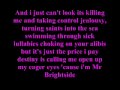 The killers Mr brightside lyrics 