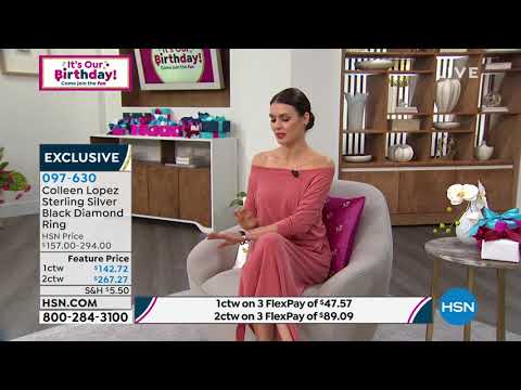 Colleen Lopez Sterling Silver 1ctw Black Diamond Ring