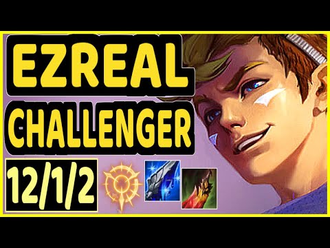 ARIES (EZREAL) - 12/1/2 KDA BOTTOM ADC CHALLENGER GAMEPLAY - KR