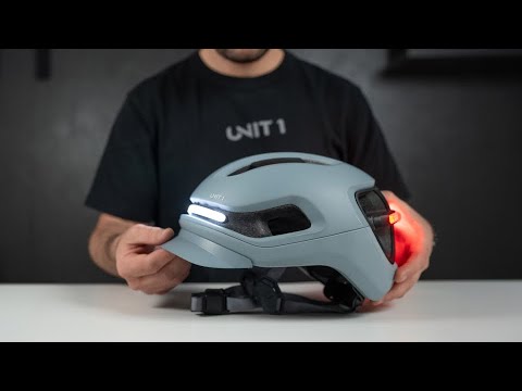 Dviratininko šalmas Unit 1 Aura Stingray, S dydžio, žydrai pilkas video
