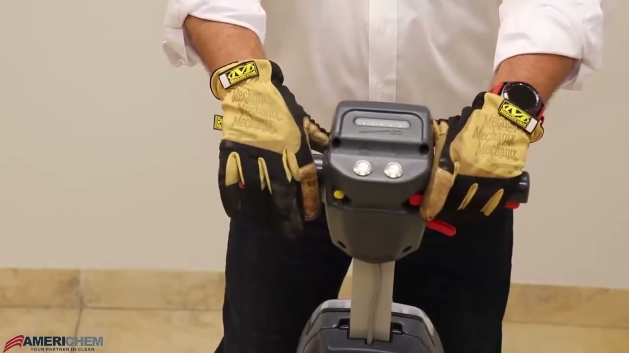 NaceCare 244NX Cordless Floor Scrubber – Compact, Powerful Cleaning in Action