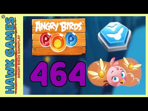 Angry Birds Stella POP Bubble Shooter Level 464 Hard - Walkthrough, No Boosters