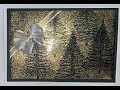 Black ice technique with Lavinia stamp Fir Tree