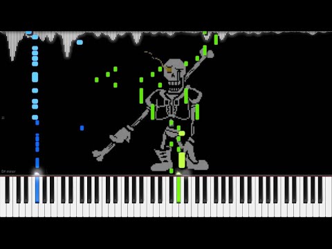 Undertale AU - DISBELIEF (Papyrus's Genocide Route Theme) | LyricWulf Piano Tutorial on Synthesia