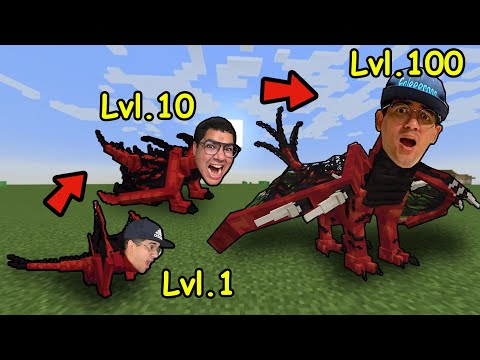 SUPER EVOLUÇÃO DE UM DRAGÃO DE FOGO NO MINECRAFT!