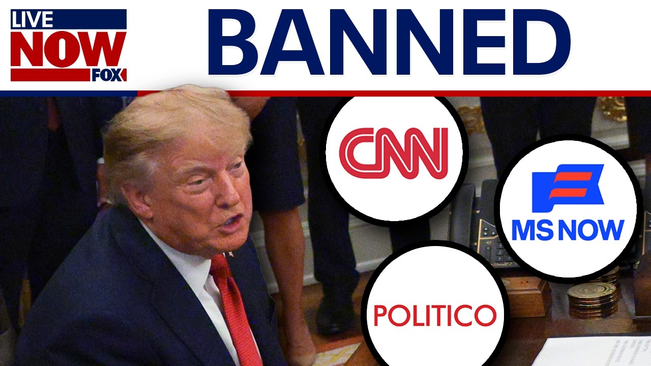 Trump takes questions after banning several media outlets from White House
