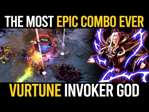 THE MOST EPIC INVOKER COMBO EVER!! VURTUNE INVOKER GOD INCREDIBLE GAMEPLAY | Dota 2 Invoker