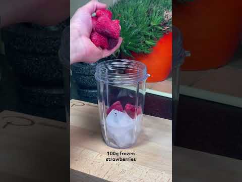 This Strawberry Smoothie Bowl is the perfect swap for ice cream! 271 cals and 34g protein #shorts