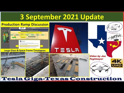 Tesla Gigafactory Texas 3 September 2021 Cyber Truck & Model Y Factory Construction Update (08:00AM)
