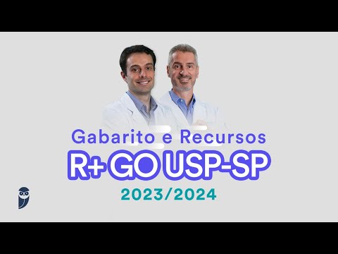 Gabarito e Recursos R+ GO - USP SP 2023/24  -  Correção de Prova Ao Vivo