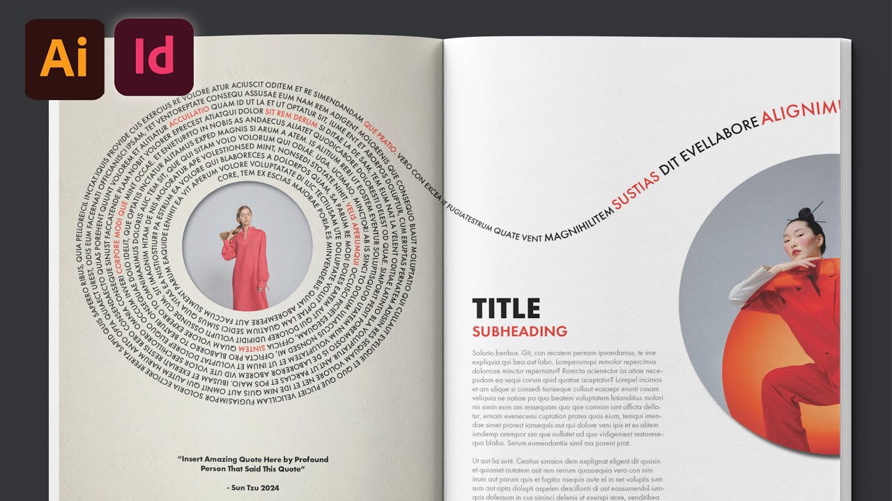 How to make this EASY WORD SPIRAL Layout | InDesign Layouts, Episode 10