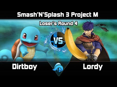 Smash n Splash 3 Project M Top 32 Losers Rd. 4 - Dirtboy (Squirtle) vs. Lordy (Ike)
