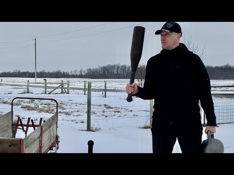 Heavy club single arm outside circle with kettlebell anchor