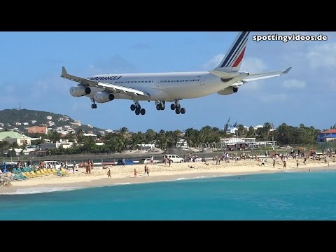 Danger! Jet Blast on Maho Beach - St. Maarten - 2014-01-14