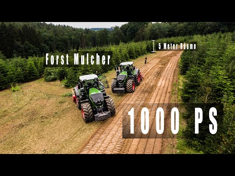 2 X FENDT 1050 | 1000 PS stoßen auf 5 Meter Weihnachtsbäume | SEPPI M. MAXIFORST / MAXISOIL - Hübl
