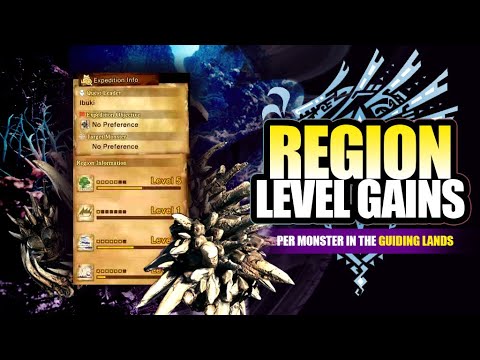 List of Region Level Gains Per Monster in the Guiding Lands | MHW Iceborne