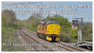 37175 & others passing Tamworth, 16th April 2025.