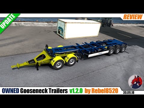 ETS2 (1.32) | owned trailer mod "Owned Gooseneck Trailers" v1.2.0 by Rebel8520 (30.09.18) - review