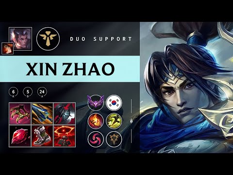 Xin Zhao Support vs Senna - KR Master Patch 25.24