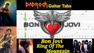 King Of The Mountain - Bon Jovi - Guitar + Bass TABS Lesson