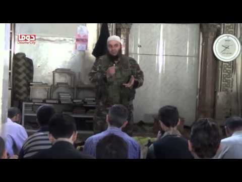 كلمة الشيخ أبو عبد الرحمن كعكة في تشييع عبد الرزاق الشيخ بكري في مدينة دوما في ريف دمشق