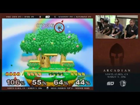 NorCal Arcadian 2016: Paul Chen + Spark vs MassHeist + Notorious - Doubles - Winner Semis