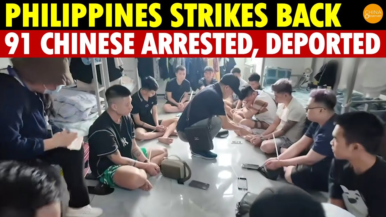 Philippines Strikes Back! Busts Chinese Crime Network, 91 Arrested and Deported