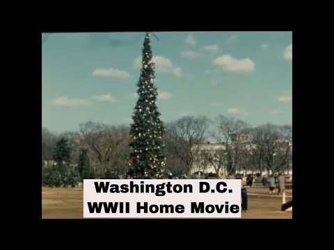 WASHINGTON D.C. WWII ERA HOME MOVIE   CHRISTMAS TREES & ARLINGTON NATIONAL CEMETERY  42764