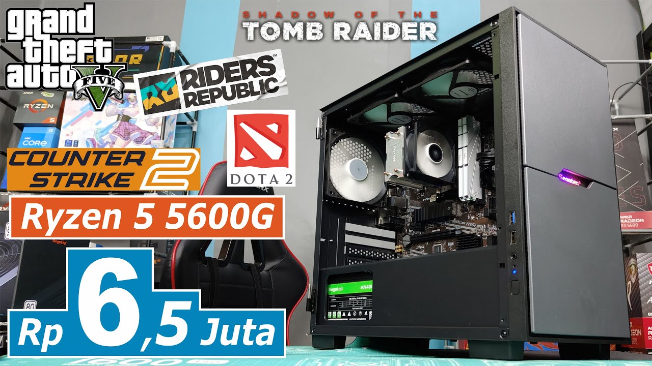 Rakit PC Warnet Gaming Ringan & Hemat Daya with Ryzen 5 5600G Cuma 6 Jutaan