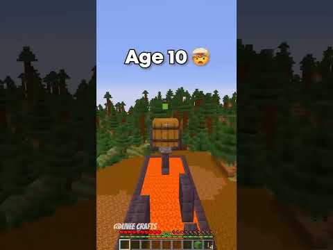 Insane Parkour Challenge at Various Ages!! 😲 #minecraft #shorts