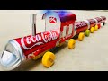 How To Make A Coca Cola Train With DC Motor And Led Light Idea DIY Family Coca Cola Train