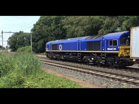 Class66 diesel locomotive Medway with Container Train at Blerick the Netherlands 🇳🇱 July 12-2025👍👍👍🚂