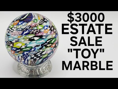 HUGE ESTATE SALE BLUNDER - Vintage ART GLASS Toy MARBLE worth BIG BUCKS - let's discuss! 