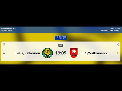 LePa/valkoinen - EPS/Valkoinen 2 1-3 | T13 Nelonen | 15.4.2025