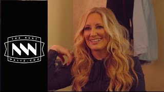 Lee Ann Womack visits with Bruce Robison backstage