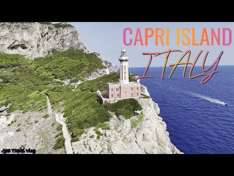 [4K] Capri Island Italy Drone & Walking Tour,Faro di Punta Carena,Anacapri, Capri, Ferry from Naples