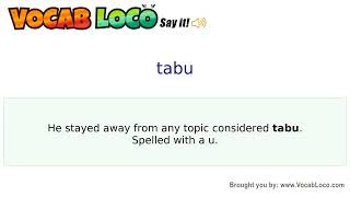 Video thumbnail for tabu